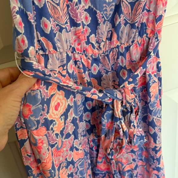 Lilly Pulitzer Tia Iris Blue Werk it Jumpsuit 33970 - Picture 6 of 13